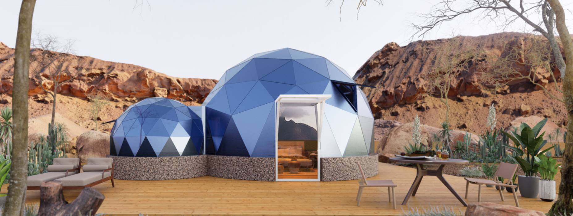 城区球形智能光伏玻璃星空房